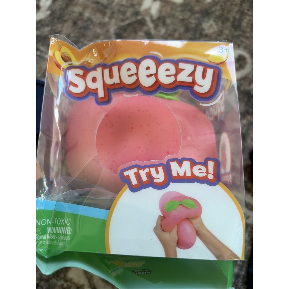 Sunny Days Squeezy Jumbo Peach Stress Relief Sensory Fidget Squishy Toy 🍑